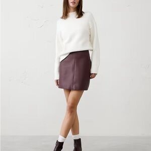 Banana Republic White Roll Neck Sweater